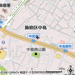 兵庫県姫路市飾磨区中島611周辺の地図