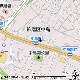 ローソン飾磨新中島店周辺の地図