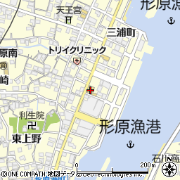 愛知県蒲郡市形原町三浦町17周辺の地図