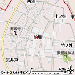 愛知県豊橋市長瀬町（前畑）周辺の地図