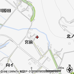 愛知県豊橋市嵩山町宮前周辺の地図