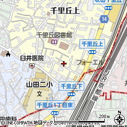 大阪府吹田市千里丘上14-6周辺の地図