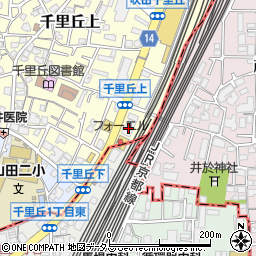 大阪府吹田市千里丘上3-5周辺の地図