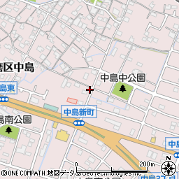 兵庫県姫路市飾磨区中島811-4周辺の地図