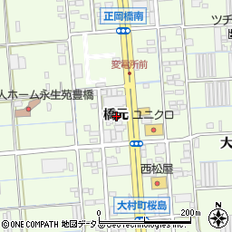 愛知県豊橋市大村町橋元周辺の地図