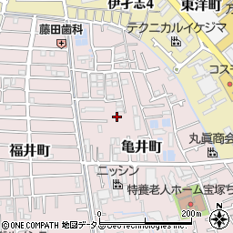 兵庫県宝塚市亀井町8周辺の地図