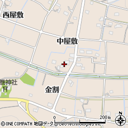 愛知県豊橋市石巻町中屋敷周辺の地図