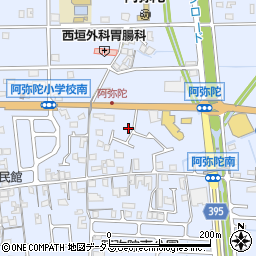 兵庫県高砂市阿弥陀町阿弥陀1215-16周辺の地図