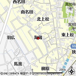 愛知県蒲郡市形原町（海蔵）周辺の地図