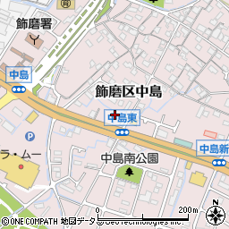 兵庫県姫路市飾磨区中島608周辺の地図