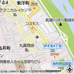 コープこうべ協同購入センター　宝塚周辺の地図