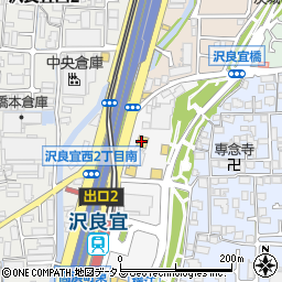 デイリーヤマザキ茨木沢良宜駅前店周辺の地図