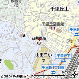 大阪府吹田市千里丘上18-1周辺の地図