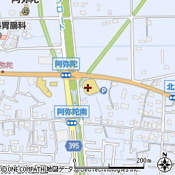 ヤマダストアー　阿弥陀店周辺の地図