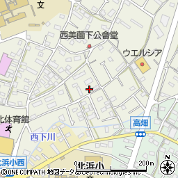 静岡県浜松市浜名区西美薗256-6周辺の地図