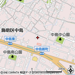 兵庫県姫路市飾磨区中島803-1周辺の地図