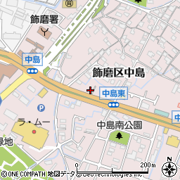 兵庫県姫路市飾磨区中島619-2周辺の地図