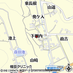 愛知県西尾市東幡豆町下側内周辺の地図