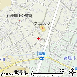 静岡県浜松市浜名区西美薗332周辺の地図