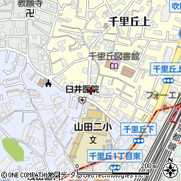 大阪府吹田市千里丘上17-11周辺の地図