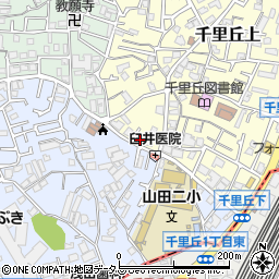 大阪府吹田市千里丘上18-4周辺の地図