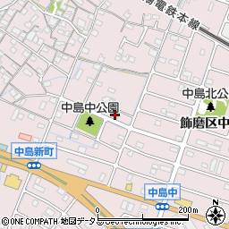 兵庫県姫路市飾磨区中島2丁目67周辺の地図