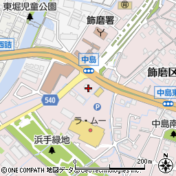 兵庫県姫路市飾磨区中島1185-1周辺の地図