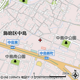 兵庫県姫路市飾磨区中島801-1周辺の地図