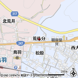 愛知県西尾市西幡豆町荒佐分周辺の地図