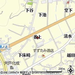 愛知県西尾市東幡豆町番上周辺の地図