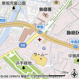 セブンイレブン姫路飾磨中島店周辺の地図