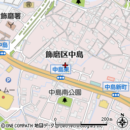 兵庫県姫路市飾磨区中島613周辺の地図