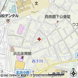 静岡県浜松市浜名区西美薗185周辺の地図