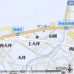 愛知県西尾市西幡豆町上大坪48周辺の地図