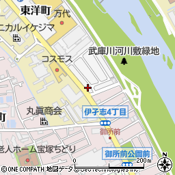 兵庫県宝塚市東洋町7-9周辺の地図