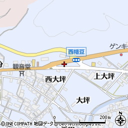 愛知県西尾市西幡豆町上大坪37周辺の地図