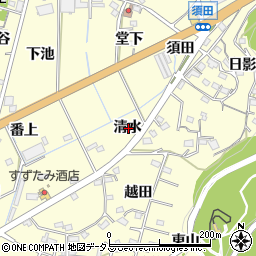 愛知県西尾市東幡豆町清水周辺の地図