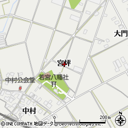 愛知県豊川市伊奈町宮坪周辺の地図