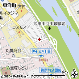 兵庫県宝塚市東洋町10-16周辺の地図