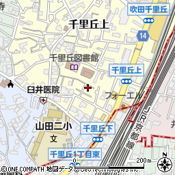 大阪府吹田市千里丘上14-12周辺の地図