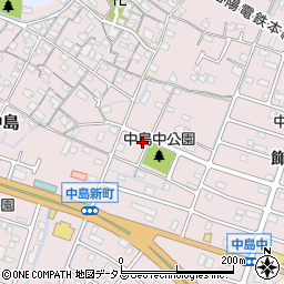 兵庫県姫路市飾磨区中島2丁目62周辺の地図