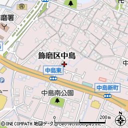 兵庫県姫路市飾磨区中島612-4周辺の地図