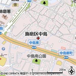 兵庫県姫路市飾磨区中島613-8周辺の地図