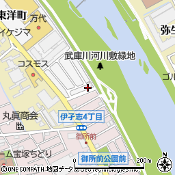 兵庫県宝塚市東洋町10-13周辺の地図