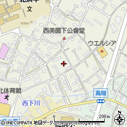 静岡県浜松市浜名区西美薗256周辺の地図