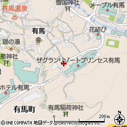 兵庫県神戸市北区有馬町1358周辺の地図