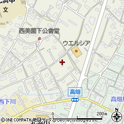 静岡県浜松市浜名区西美薗324-1周辺の地図