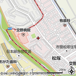 大阪府交野市松塚周辺の地図