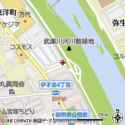 兵庫県宝塚市東洋町10-12周辺の地図
