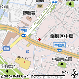 兵庫県姫路市飾磨区中島648周辺の地図